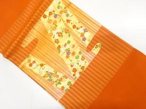 竹に梅・菊・楓模様織り出し　名古屋帯